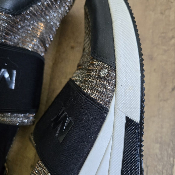 Michael Kors Womens 7m Black and Brown Slip-On Sneakers - Picture 8 of 11